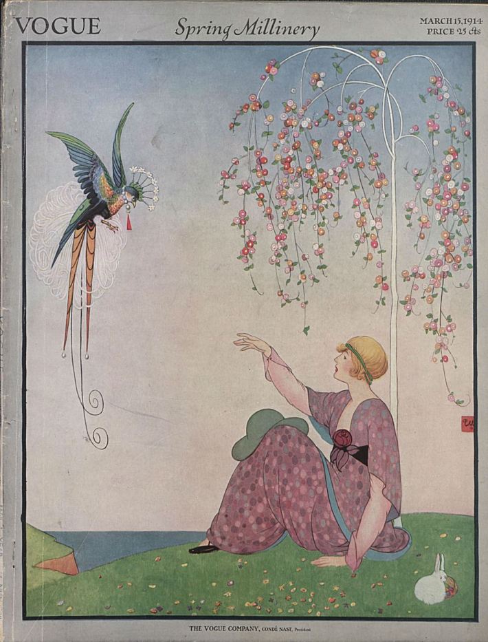 Vogue cover by George W. Plank, March 1914